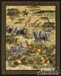 Timeless Treasures - Wild - Safari Animals Panel - C6531-Neutral
